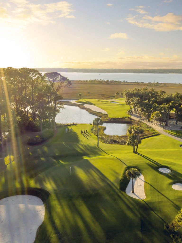 Ariel photograph of Harbour town golf links