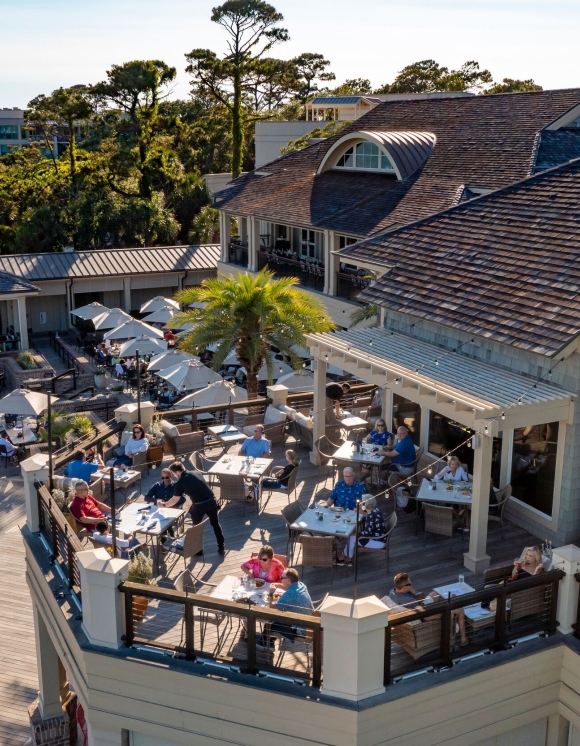 Ariel image of the ocean lounge 