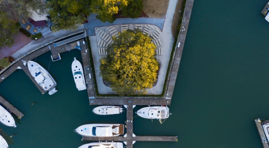 Photo of the marina from above